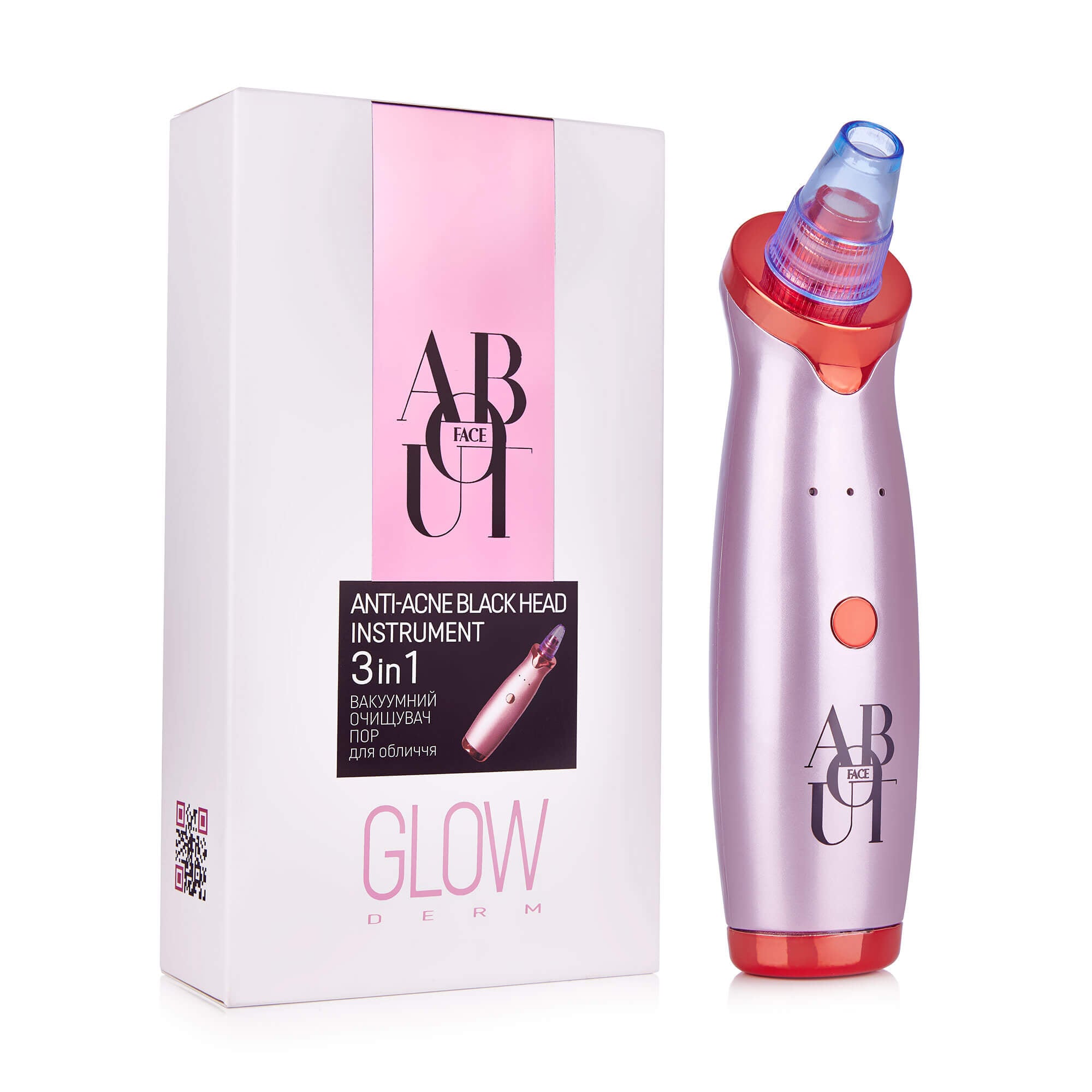 Вакуумний очищувач пор для обличчя ABOUT face Anti-Acne Blackhead Instrument 3 в 1