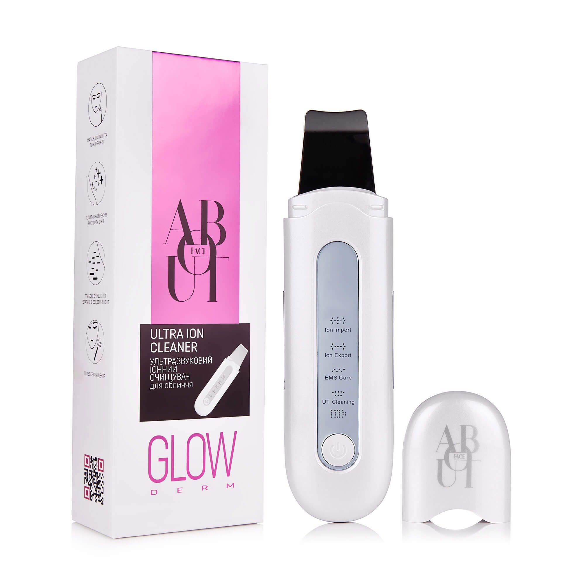 Ультразвуковий іонний очищувач для обличчя ABOUT face Ultra Ion Cleaner, 1 шт